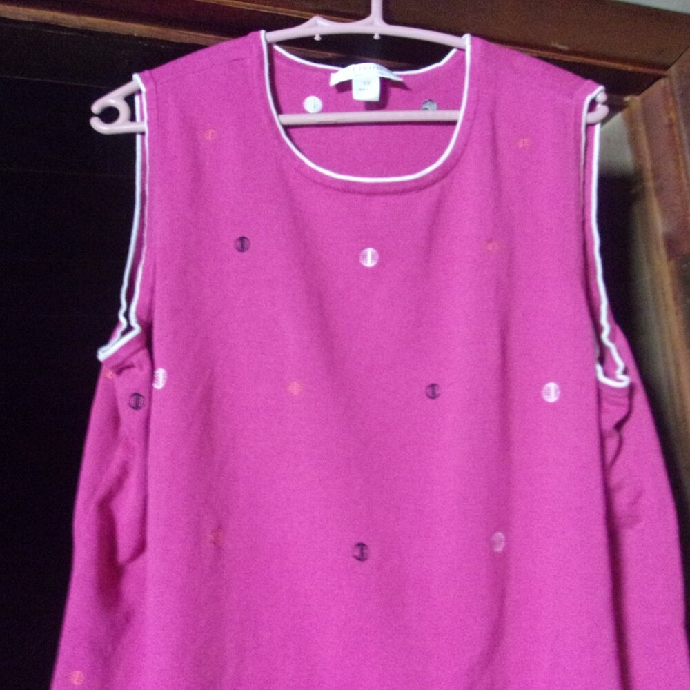 Christopher & Banks Womens Pink Shirt Top